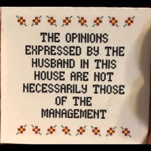 OPINIONS EXPRESSED BY HUSBAND HANDMADE MAGNET